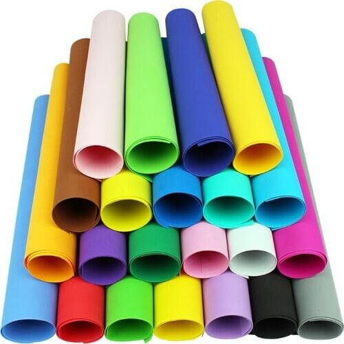 50x50cm Colorful Sponge Paper Handmade DIY Puzzle Material Kindergarten Rubber Plastic Paper