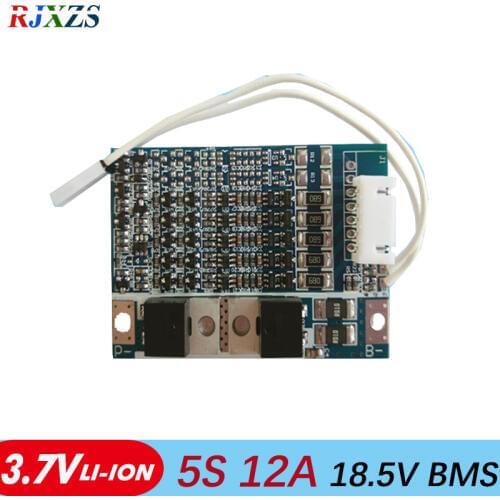 5S 12A 18.5V li-ion BMS PCM battery protection board bms pcm with balancing for LicoO2 Limn2O4 li battery