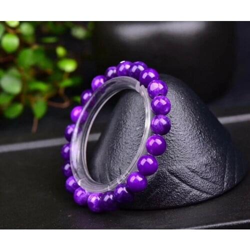 8mm Natural Purple Sugilite South Africa Gems Round Beads Bracelet AAA