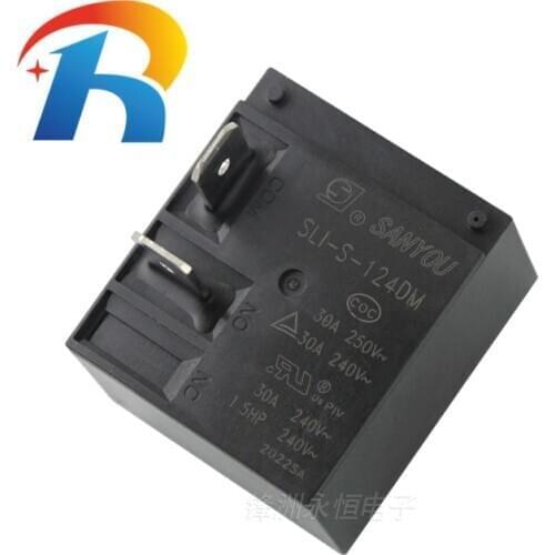 Free shipping 50PCS 100% Original New SANYOU SLI-S-112DM 12VDC SLI-S-124DM 24VDC 30A 4PINS Power Relay