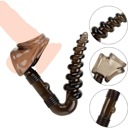 No Vibrators Erotic Sex Toys For Men Sex Products Penis Sleeve Penis Trainer Delay Ejaculation High Elasticity Time Lasting