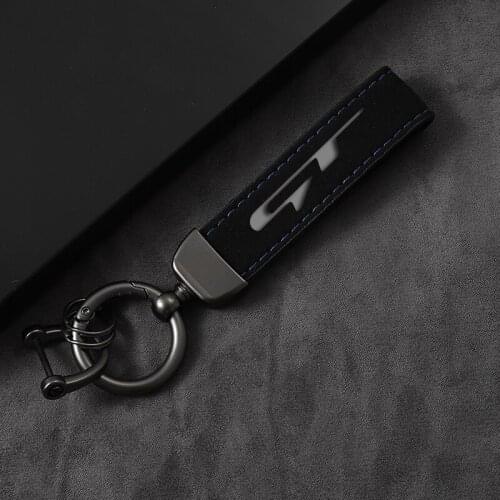 For GT Ceed Forte Ceed Stinger Shuma Rio Sportage Soul Cerato gt car 4s High Quality Suede leather Car keychain Horseshoe Buckle