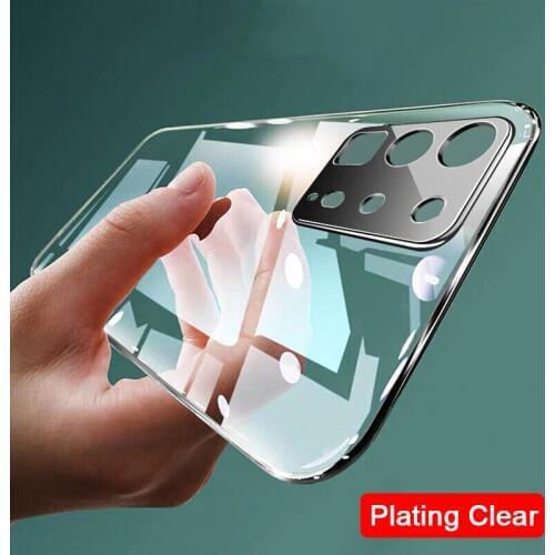 For Huawei P40 Pro Case 3D Laser Plating Luxury TPU Soft Clear Cover For Huawei P40 Pro Bright Crystal Phone Cases