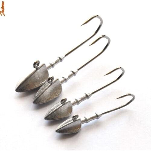 Dart Jighead Fishhooks 3.5g 5g 7g 10g 14g 21g Worm Fishing Lure Hook Soft Lure Lead Jig Head Artificial Bait Fishing Tackle