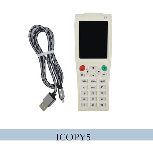 English Newest iCopy with Decode Function Smart Card Key Machine RFID NFC Copier IC ID Reader Writer iCopy 5 Duplicator