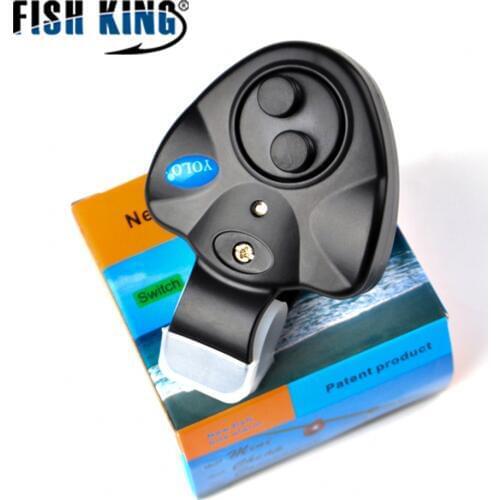 FISH KING Buzzer Carp Fishing Bite Alarm Without LR44 Battery Europe Feeder LED Light Automatic Electric Fishing Tackle