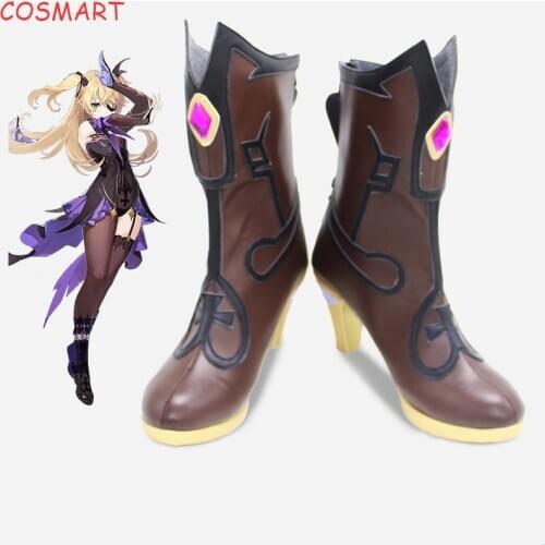 Genshin Impact Fischl Boots Halloween Cosplay Shoes High Heels For Women Girls 2020 New Hot Game