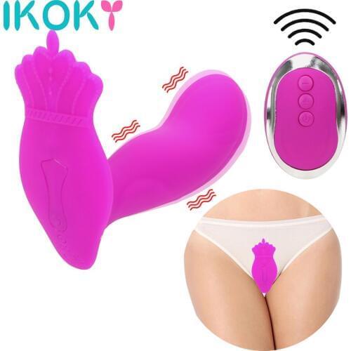 IKOKY 10 Speed Wearable Vibrator Dual Motor Strong Vibration Invisible Clitoris Stimulator Vaginal Massage Sex Toy for Women