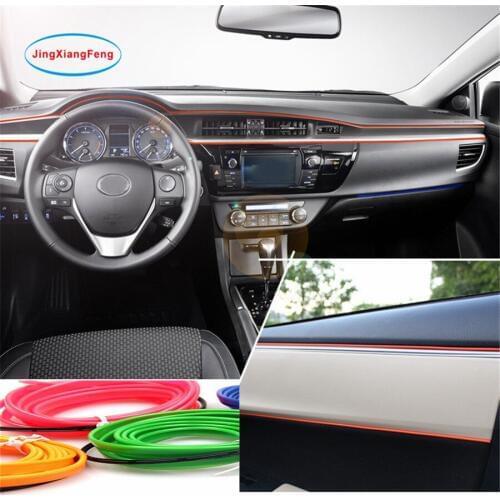 JXF 10 Color 1M EL Wire car led strip light for Neon Party decoration light bicycle Dance lamp 12V waterproof strips lamps