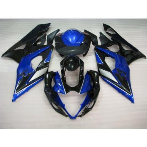 Injection mold Fairing kit for GSXR1000 05 06 GSXR 1000 K5 2005 2006 ABS Blue gloss black Fairings Set+gifts SD24