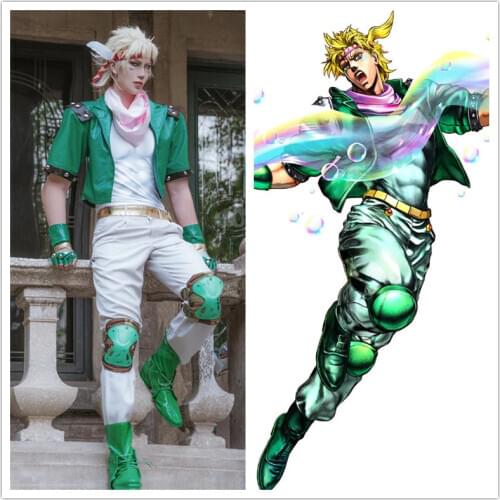 Anime JOJO JoJos Bizarre Adventure Caesar Anthonio Zeppeli Cosplay Costume Uniform Outfit Adult Halloween Costumes Full Set