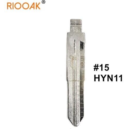 5pc HYN11 #15 2 in 1 Lishi Key Blade Uncut Metal Shearing Teeth Blank Engraved Line Blade for Hyundai Elantra/Tucson/Kia Cerato