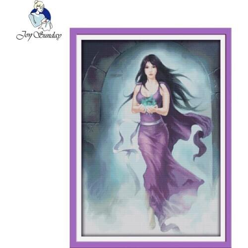 Joy sunday figure style A magic woman fairy cross stitch kits easy counted embroidery supplies