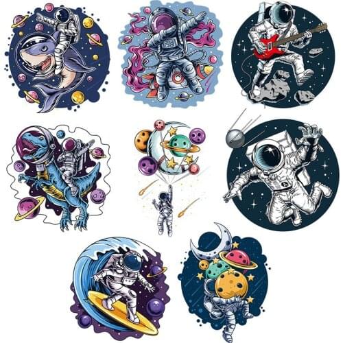 Europe Space Technology astronaut Clothing patches Iron-on transfers for clothing DIY patches for children