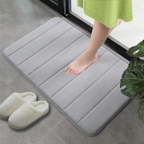 Non-Slip Carpet Bathroom Foyer Bath Mat Kitchen Carpet Modern And Simple Water Absorption Rug Plush Entrance Door Mat Floor Rug