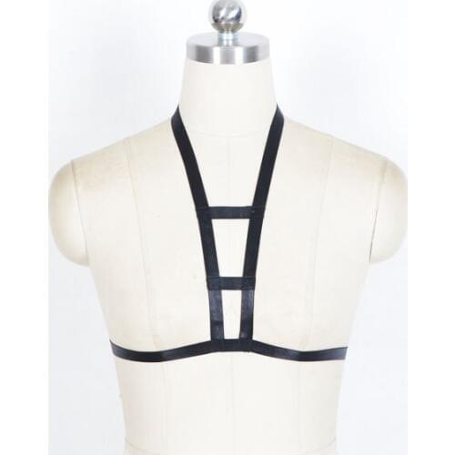 NEW pastel goth BLACK sexy harness cage bra Harajuku Gothic Sexy lingerie summer style Exotic Apparel body harness cage bra