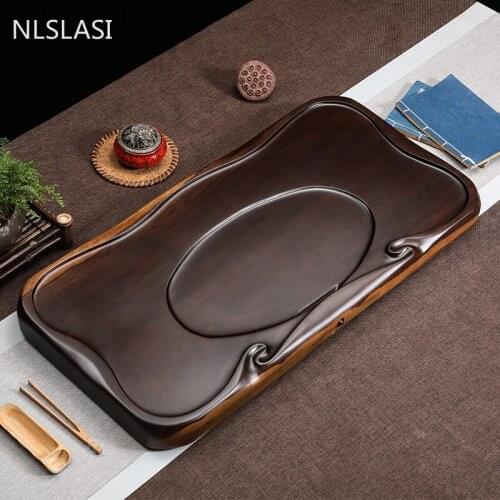 Ebony tea tray drainage water storage Tea set tea set drawer tea tray tea table Chinese tea ceremony tools dropshipping