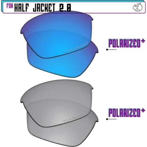 EZReplace Polarized Replacement Lenses for - Oakley Half Jacket 2.0 Sunglasses - Sir P Plus-BluePPlus