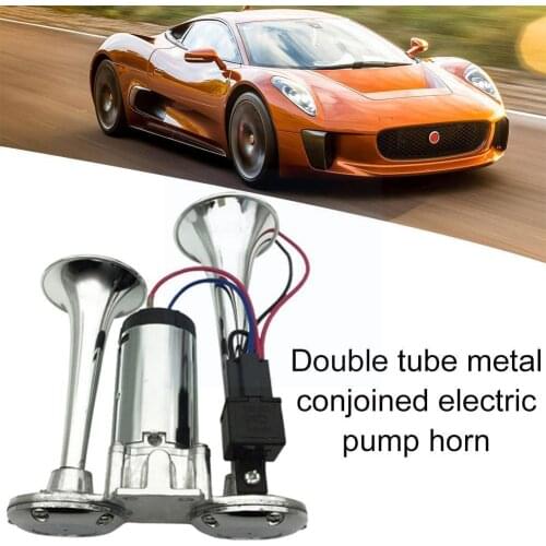 Car horn supply double tube metal conjoined electric car relay, horn accessories pump with Y6G2