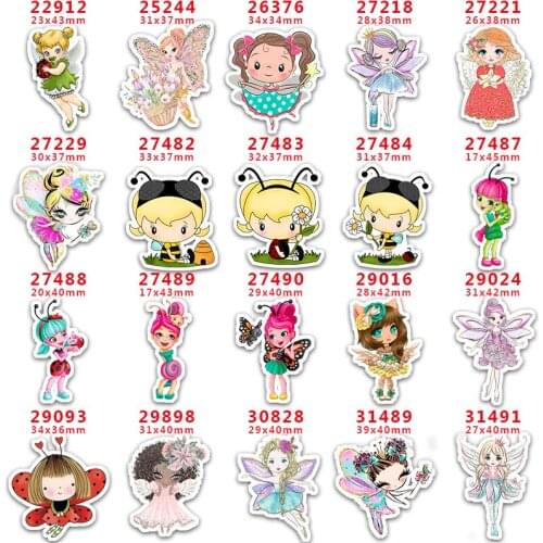 DIY Craft Supplies Sewing Accessories Cartoon Fairy Printed Planar Resins Mold 10 Pieces. PR-22912