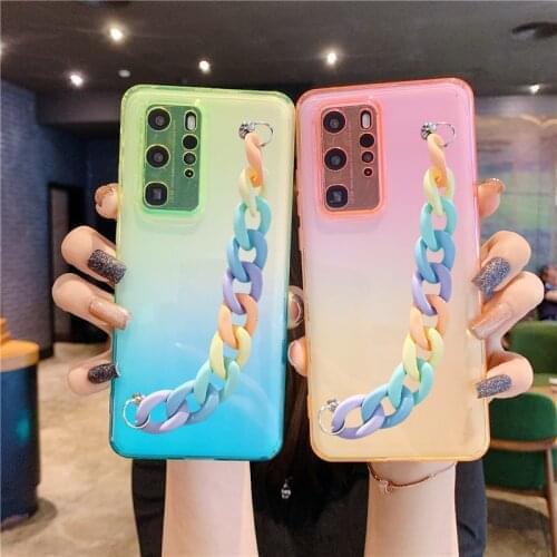 Rainbow Bracelet Jelly Soft Phone Case For Samsung A50 Case Cover For Samsung Note 20 S20 Plus Note 10 S21 A30S A20 A70 A51 A71