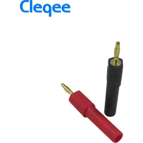 Cleqee P7020 2pcs/Set 2mm Male to 4mm Female Banana Plug Jack for Speaker Test Probes Converter Connectors Accessories 30V 10A