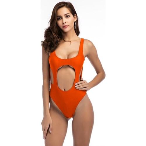 Plus Size Sexy Solid Beach One Piece Swimsuit Costumi Da Bagno Donna Bathing Suit Women Swimwear Women Bikini Maillot De Bain