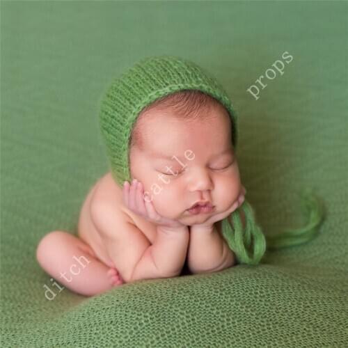 Newborn Photography Props, Hand-knitted Mohair Hat