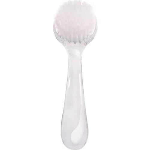 Round Head Nail Art Powder Dust Remover Cleaning Brush with Plastic Long Handle C1FF
