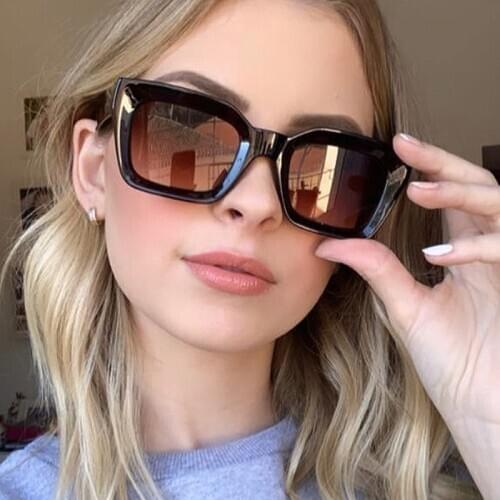 Sunglasses women 2020 trend fashion Square High Quality Vintage Oversized Big Frame Sunglasses woman Luxury Brand eyewear