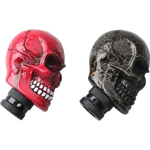Universal Manual Gear Shift Knob Shifter Lever Knob Alien Skull Head Gear Knob Pomo Marchas Car Accessories