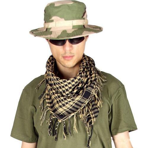 Military Scarves Shemagh Palestine Islamic Multifunction Tactical cotton head Scarf square Arabic Keffiyeh Wrap Bandana Sq303
