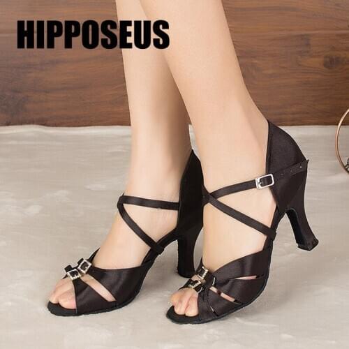 Women Ballroom Dance Shoes Ladies Girls Latin Tango Dancing shoes High heel Soft Bottom Indoor Dance Shoes Professional Fashion