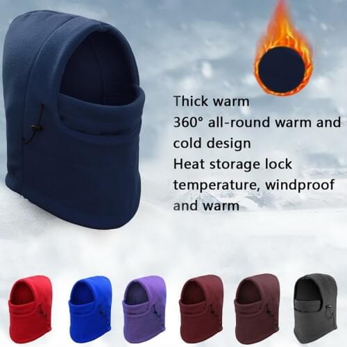 Winter Windproof Hiking Caps,Men Warm Thermal Fleece Balaclava Face Beanies,Ski Bike Motorcycle Neck Warmer Helmet Hat