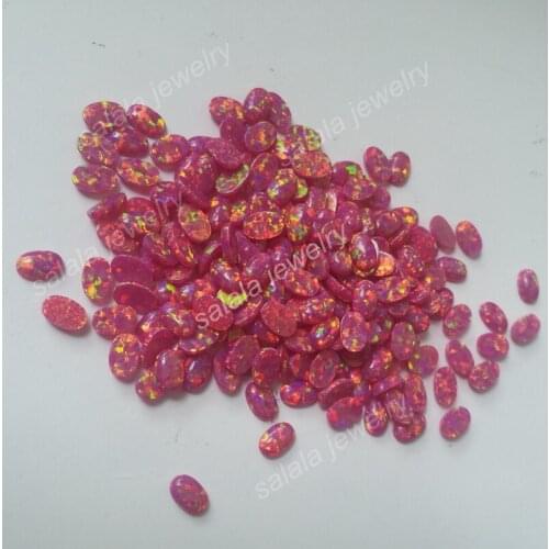 200pcs/lot op23 Free Shipping Hot Sale 4x6mm Synthetic Oval Cabochon red Fire Opal Stone