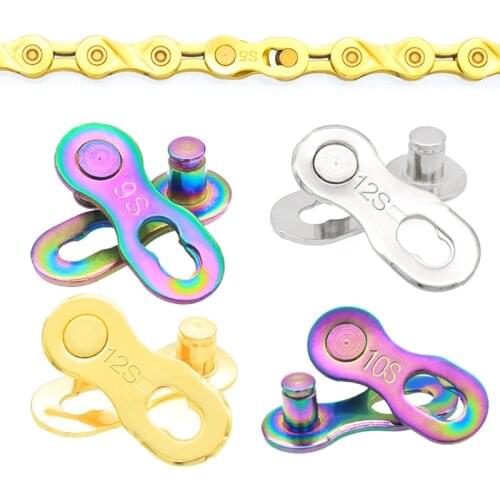 6/7/8/9/10/11/12 Speed Bicycle Chain Connector Lock Quick Link Road Bike Magic Buckle Master Bicycle Joint Cycling Parts Gold