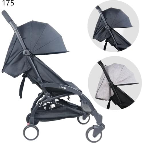 Baby Stroller Accessories 175 Degrees Stroller Hood & Mattress For Babyzen Yoyo Yoya Babytime With Back Zipper Pocket