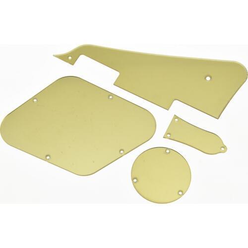 KAISH LP Pickguard Cavity Covers Turss Rod Cover Set for Epiphone Les Paul Gold Mirror