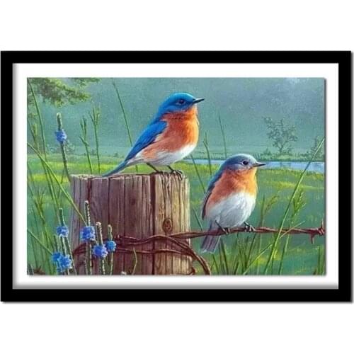 Nabi 5D Diamond Painting Full Drill Square Animal Blue Bird New Arrival Diamond Art Embroidery Home Decorationcross Stitch Resin