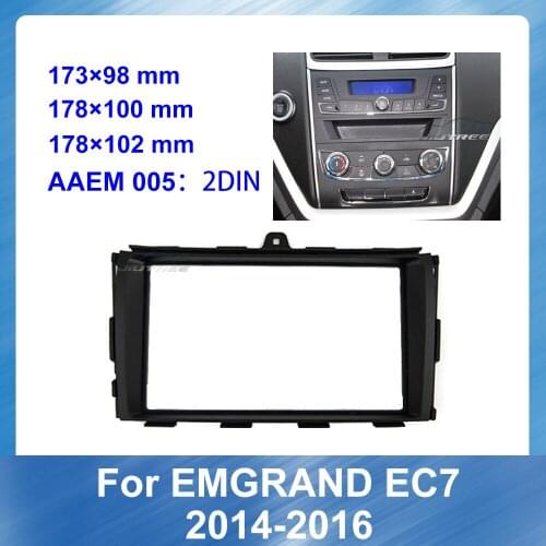 Car Stereo Frame Radio Fascia Plastic Panel for Emgrand EC7 2014-2016 Panel Dashboard ABS plastic Bezel Trim Installation kit