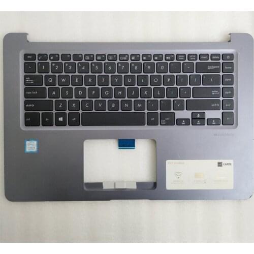 Free Shipping!! 1PC 90%New Laptop Palmrest Housing C With Keyboard For ASUS Vivobook 15 X510 X510UQ A510U F510U no backlight