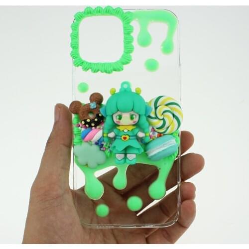 Handmade Phone Case For Iphone 12 Pro mMax Mini 11 13 X XS XR Xsmax SE2020 7 8 Plus Kawaii Apple Cover Girls Women Anime Cute