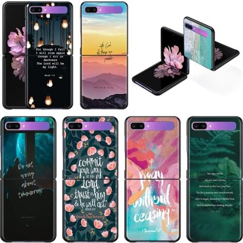 Phone Case For Samsung Galaxy Z Flip3 5G z flip 3 5G zFlip Cover Cellphone Shell Caso Mobilephone Fundas Bible Verse