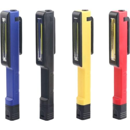 COB LED Light Clip-On Pocket Light Inspection Working Light Flashlight with Magnetic Great for Camping
