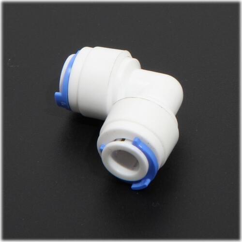 Water Filter Parts 2 pcs 1/4" to 1/4" right tube quick connect elbow pipe water connection push fit ro water purifier system
