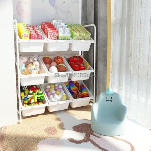 Childrens Toy Organizer, Multi-layer Classification Storage, Large-capacity Storage Cabinet, Movable Floor-standing Shelf