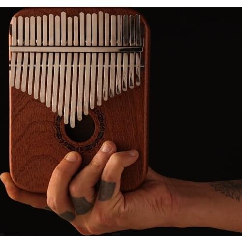 HLURU kalimba piano 21 keys thumb piano musical instrument solid easy to learn wood finger piano body KYG21