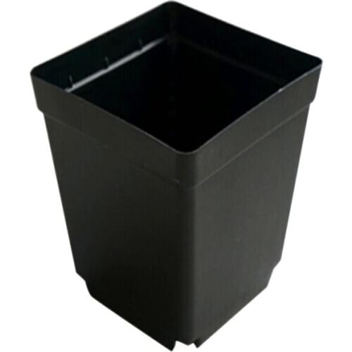 Hot XD-100PCS Plant Disposable Flower Pot Small Black Square Cutting Seedling Plastic Square Pot