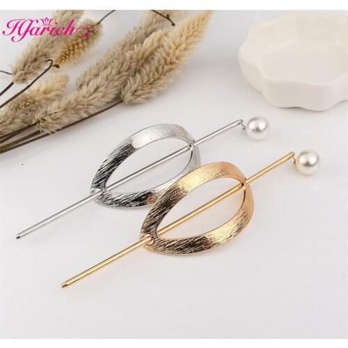 Pearl Hair Stick Vintage Shine Round Bun Cuff Women Simple Daily Hair Accessories Retro Hair Pins Give Mother Birthday Gift