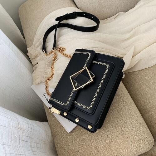 Wear-resistant Pu Leather Crossbody Bags Fashion Small Shoulder Messenger Bag Special Lock Design Handbags For Women